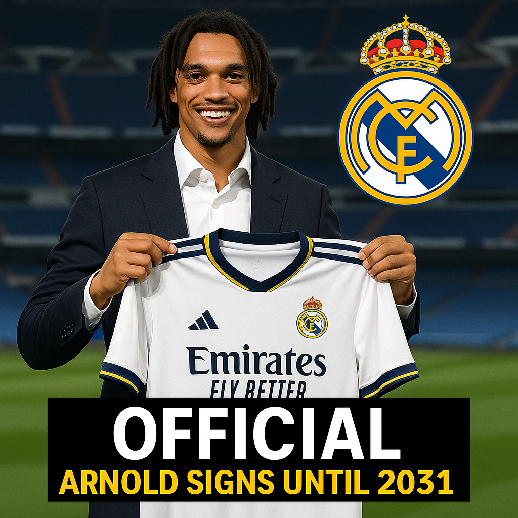 OFFICIAL ราชันชุดขาวเปิดตัวอาร์โนลด์เซ็นยาวถึง 2031